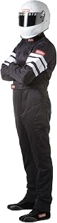 RaceQuip 120006RQP 120 Series 1-Pc Race Suit SFI 3.2A/5 Black/White Stripe XL