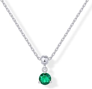 PAVOI 14K Gold Plated Dainty Birthstone Necklaces with Charms for Women