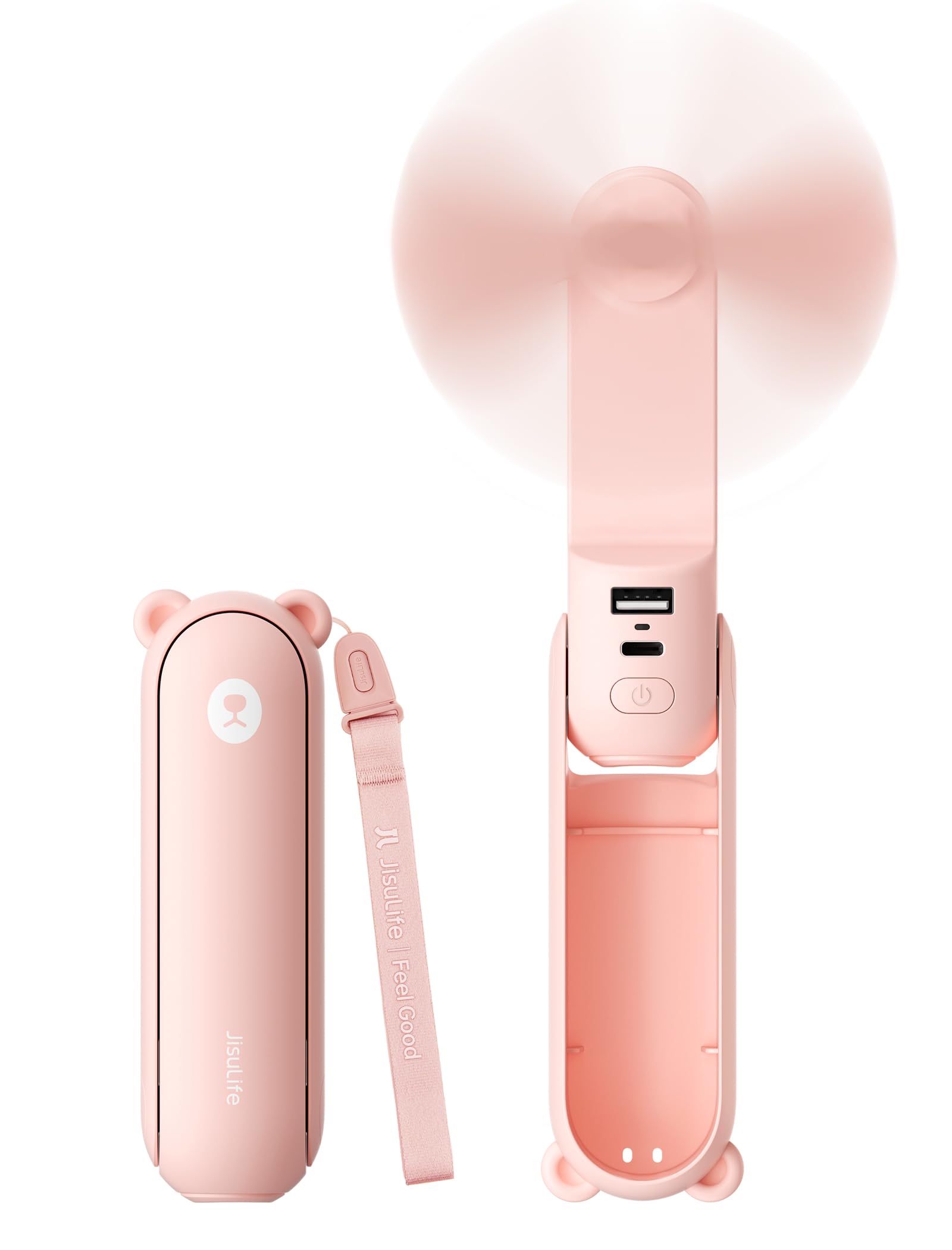 JISULIFE 3 IN 1 Portable Fan with Power Bank & Flashlight Featured | 19H Max Coo