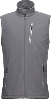 33,000ft Men's Lightweight Softshell Gilet, Windproof Waterproof Outerwear Vest Gilets Sleeveless Jacket for Cycling Running Hiking Golf Travel
