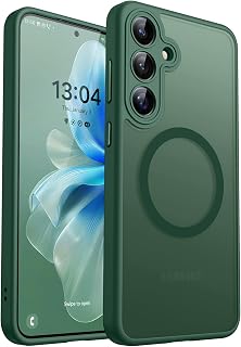CANSHN Magnetic Case for Samsung Galaxy S25 Plus, Dark Green