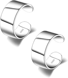 CHIC & ARTSY Cuff Earrings 925 Sterling Silver Ear Cuff Earrings Non Piercing Fake Helix Cartilage Cuff Earrings Various Style Conch Ear Cuffs Fine Jewelry for Women Man