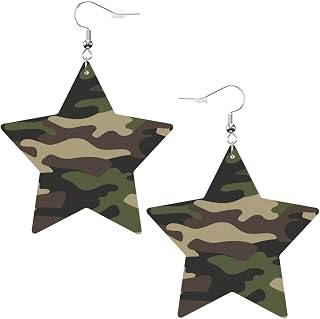 Fashion Art Leather Earrings Star For Women, Double-sided Earring, Starlike Dangle Drop Earrings, Stellate Art Earrings Jewelry For Beach Party Gift