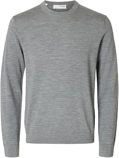 Selected Homme Slhtray LS Knit Merino Crew Neck Noos Men's Pullover (Pack of 1)