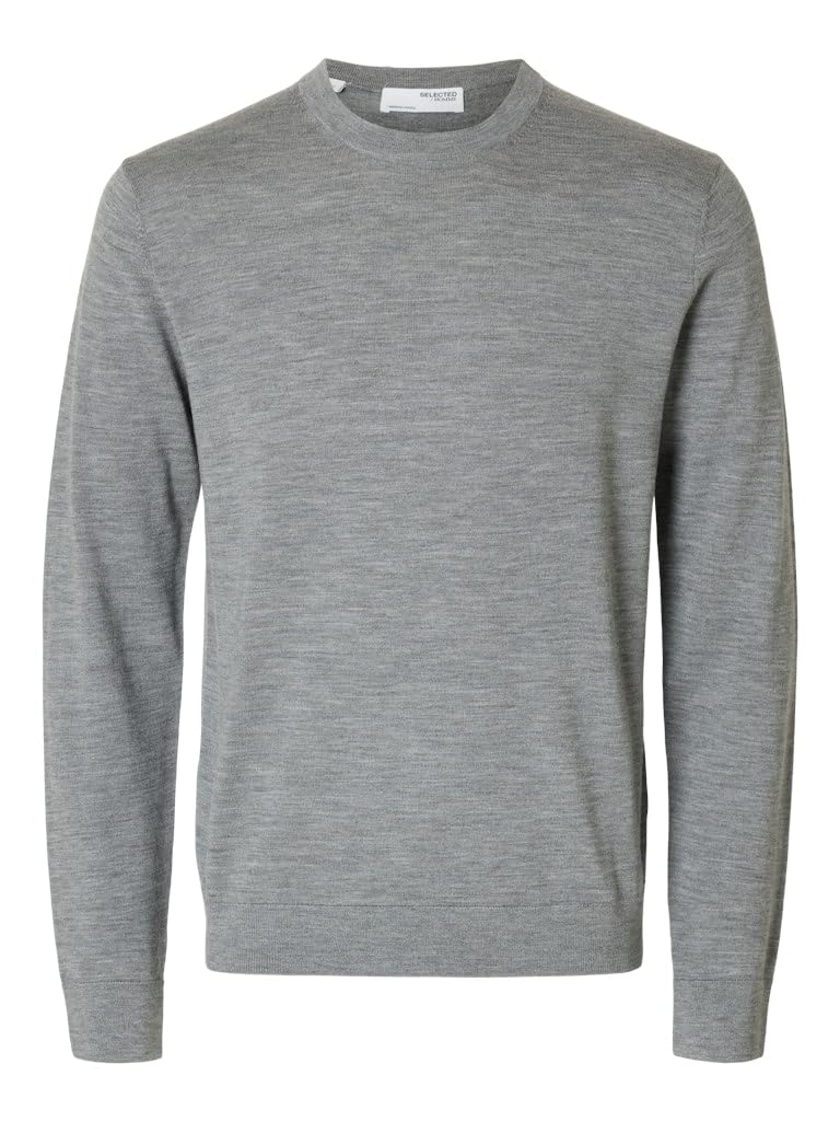 Selected Homme Slhtray LS Knit Merino Crew Neck Noos Men's Pullover (Pack of 1)