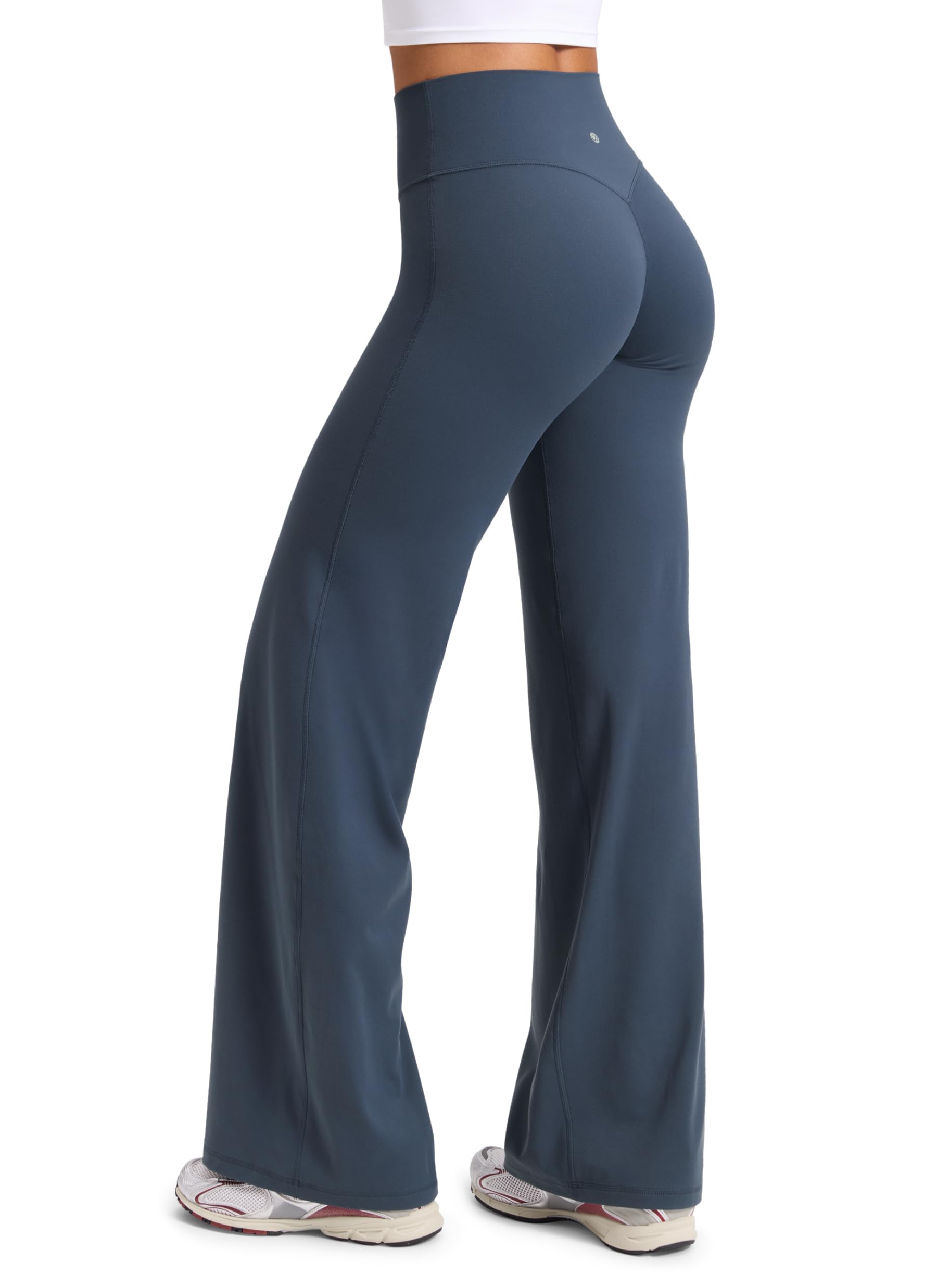 CRZ YOGA Women's No Front Seam Wide Leg Pants