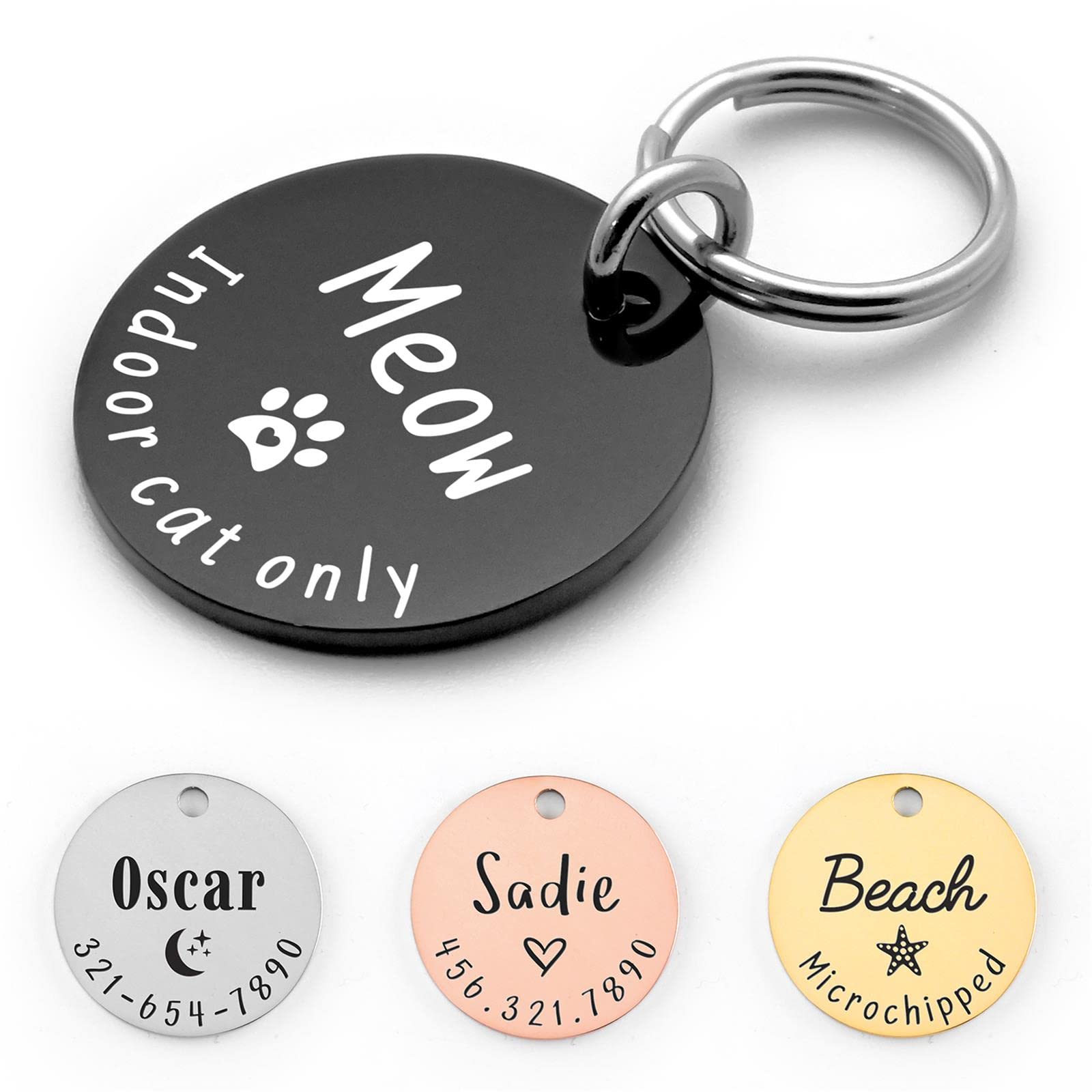 Personalized Lovely Symbols Dog Tags and Cat Tags Custom Engraved Stainless Stee