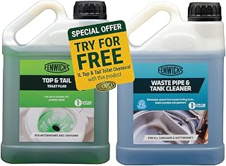 Fenwick's Waste & Pipe Cleaner 1L | FREE Top & Tail Toilet Fluid | FREE Top & Tail 1L Toilet Fluid included with Waste & Pipe Cleaner for caravan waste tank and pipe maintenance