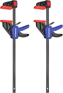 WORKPRO 305 mm Ratchet Bar Clamp Set, 2-Pack | Quick Release, 68 kg Load, One-Hand Operation, 440 mm Spreader, Woodworking DIY Clamp
