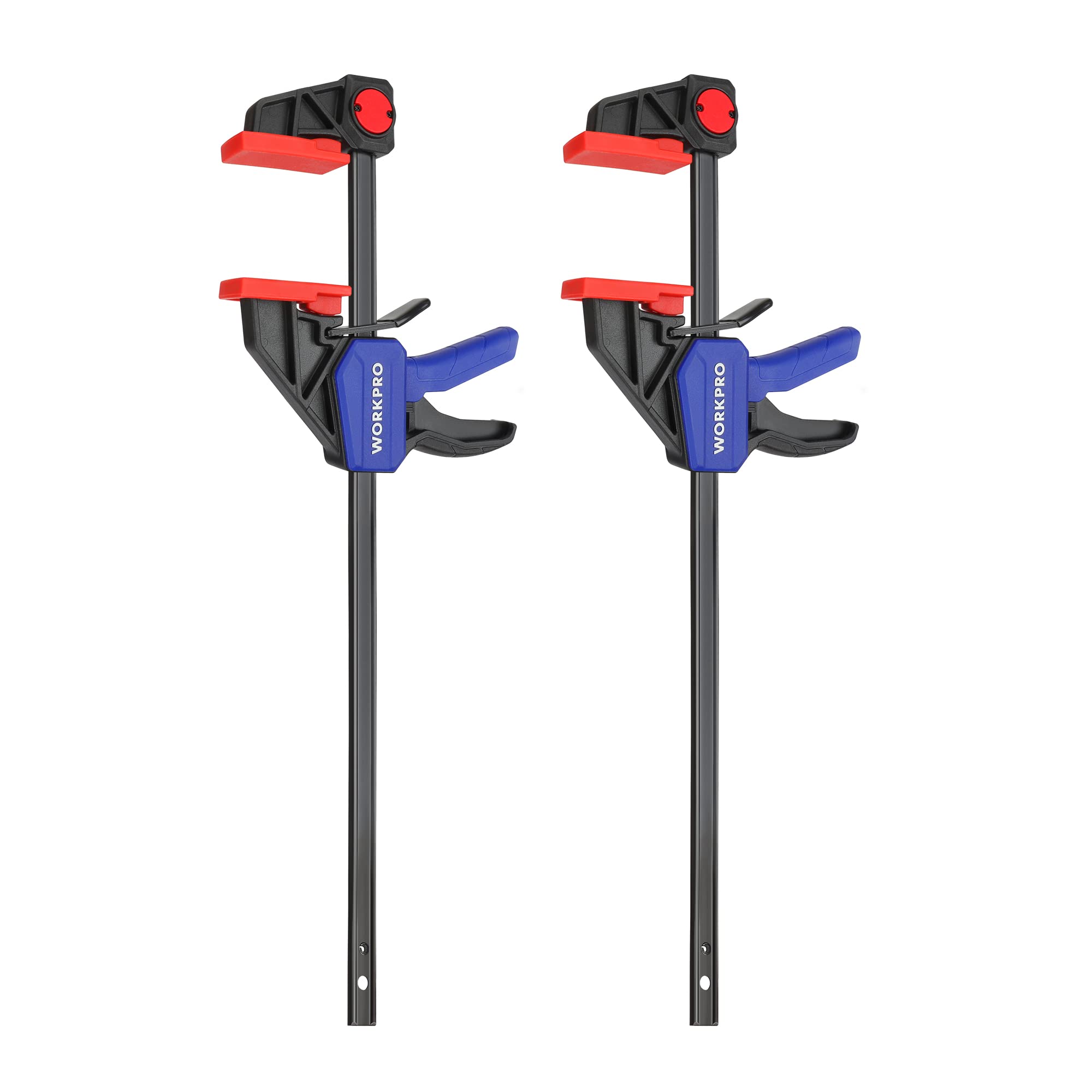 WORKPRO 305 mm Ratchet Bar Clamp Set, 2-Pack | Quick Release, 68 kg Load, One-Ha