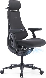 LiberNovo Omni PRO Dynamic Ergonomic Office Chair, Built-in Fan, 48cm