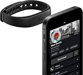 dot. Band - Digital Business Card Wristband - Tap Compatible with iPhone & Android (Black)