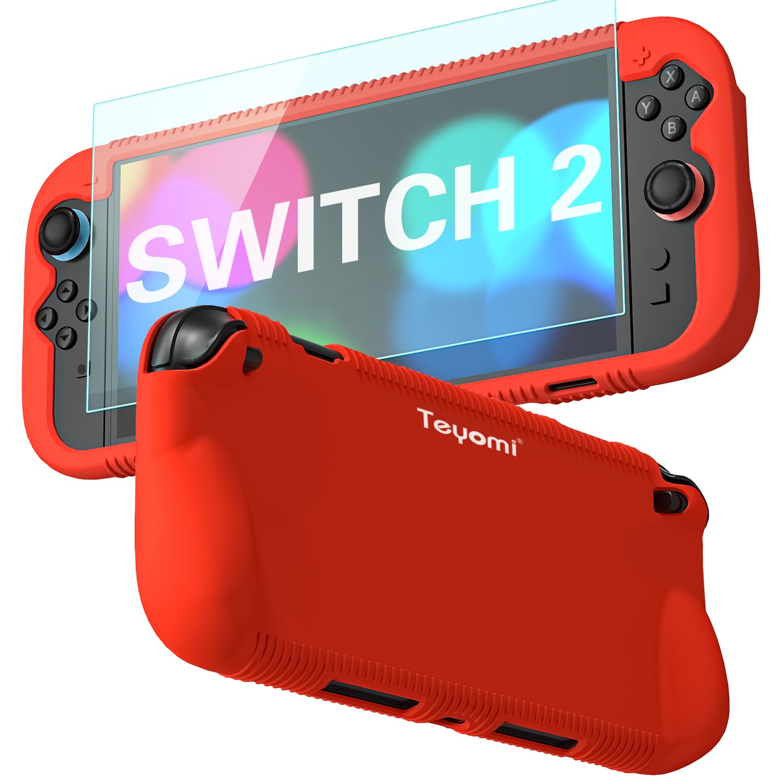 Teyomi Protective Silicone Case Compatible with Nintendo Switch 2, Shockproof Co