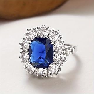 White Gold Plated Copper Oval CZ Claw Engagement Rings Engagement Rings Wedding Rings Promise Evening Party Anniversary Valentine's Day Eternity Gifts