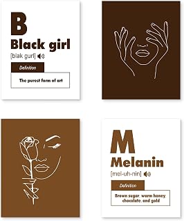 PUHEI Black Girl Wall Art - African American Wall Decor (8 x 10 UNFRAMED)