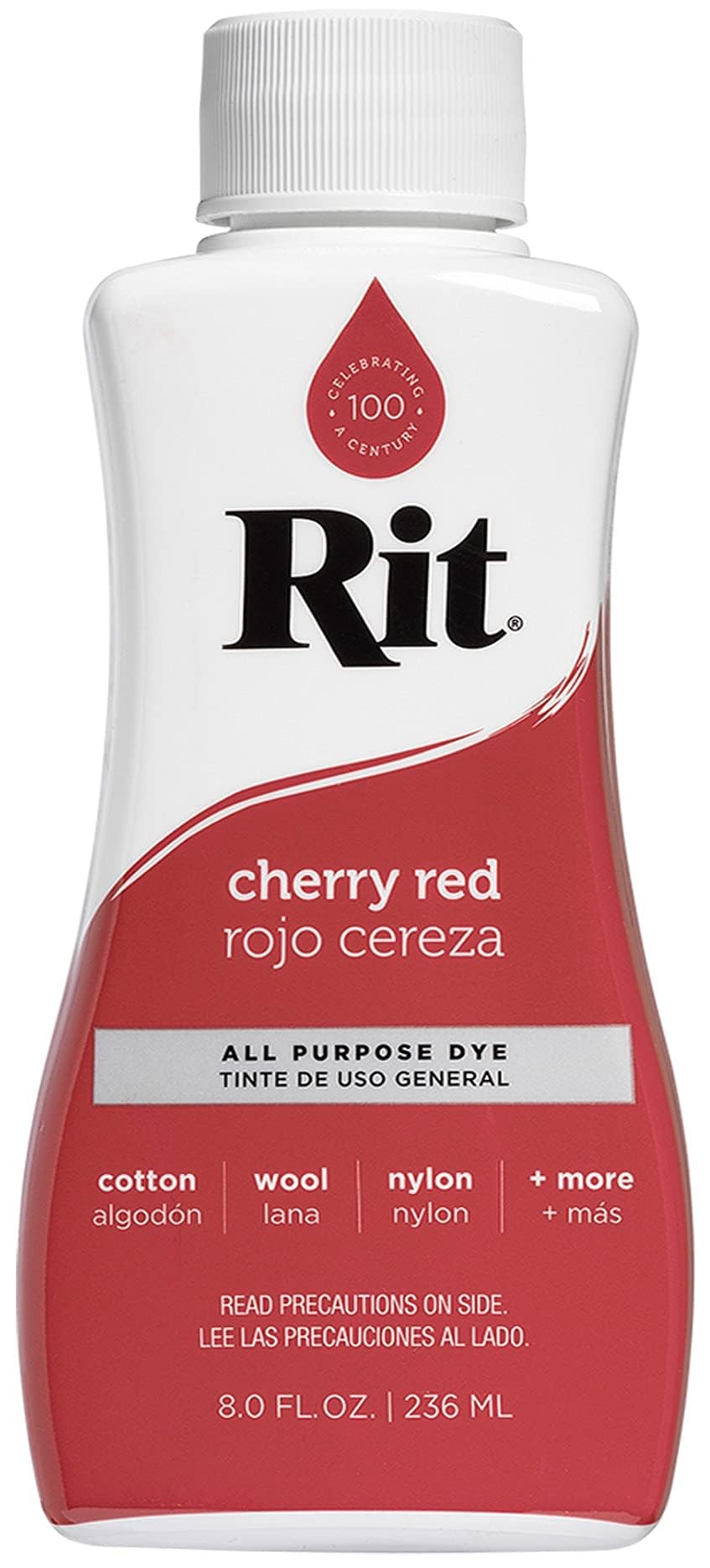 Rit All Purpose Liquid Dye - Cherry Red, 8 oz (Brand: Rit, Compatible Material: 