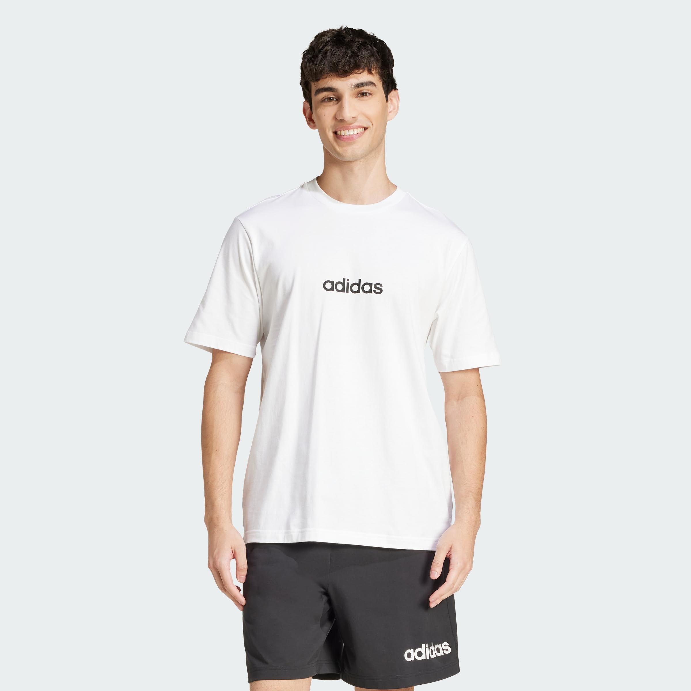 adidas Men's Essentials Linear Single Jersey Tee