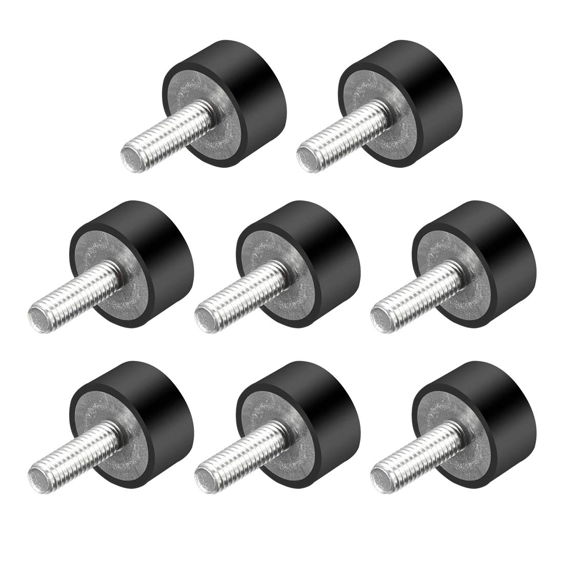 uxcell M6 Thread Rubber Mounts,Vibration Isolators,Cylindrical Shock Absorber wi