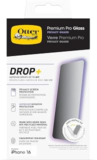 OtterBox Pellicola protettiva in Vetro temperato Premium Pro Glass Privacy Guard per iPhone 16, Protezione antigraffio superiore, graffi e cadute da 1.8m