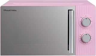 Russell Hobbs Eden 17L 700W Manual Microwave in Raspberry Pink with 5 Power Levels, Defrost & Reheat Function, 35 Minute Timer, Dial Controls, 1M Power Cord and Pull Handle Door, RHMM725RP