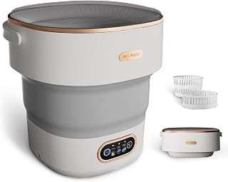 20L Portable Washing Machine,Folding Washer Machine and Spin-Dryer | Foldable Portable Laundry Machine and Spinner for Baby Clothes, Underwear, Socks; Ideal for Travel, Dorms, Camping