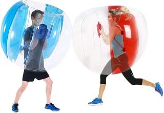 ZHUYNXIR 2 PC Sumo Ball for Adults, Bumper Bounce Balls for Kid, Inflatable Bounce Ball for Kid, Body Zorb Ball for Kids Outdoor Team Gaming Play (48 in,Blue+Red)