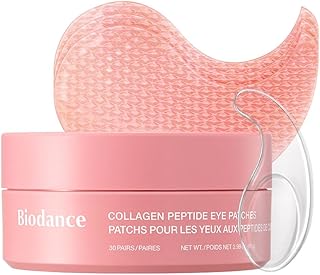 BIODANCE Collagen Peptide Hydrogel Under Eye Patches. 60 Counts | [Deep Absorption with Advanced Hydrogel] - Eye Masks for Dark Circles, Puffy Eyes and Fine Lines | Eye Bags & Wrinkles