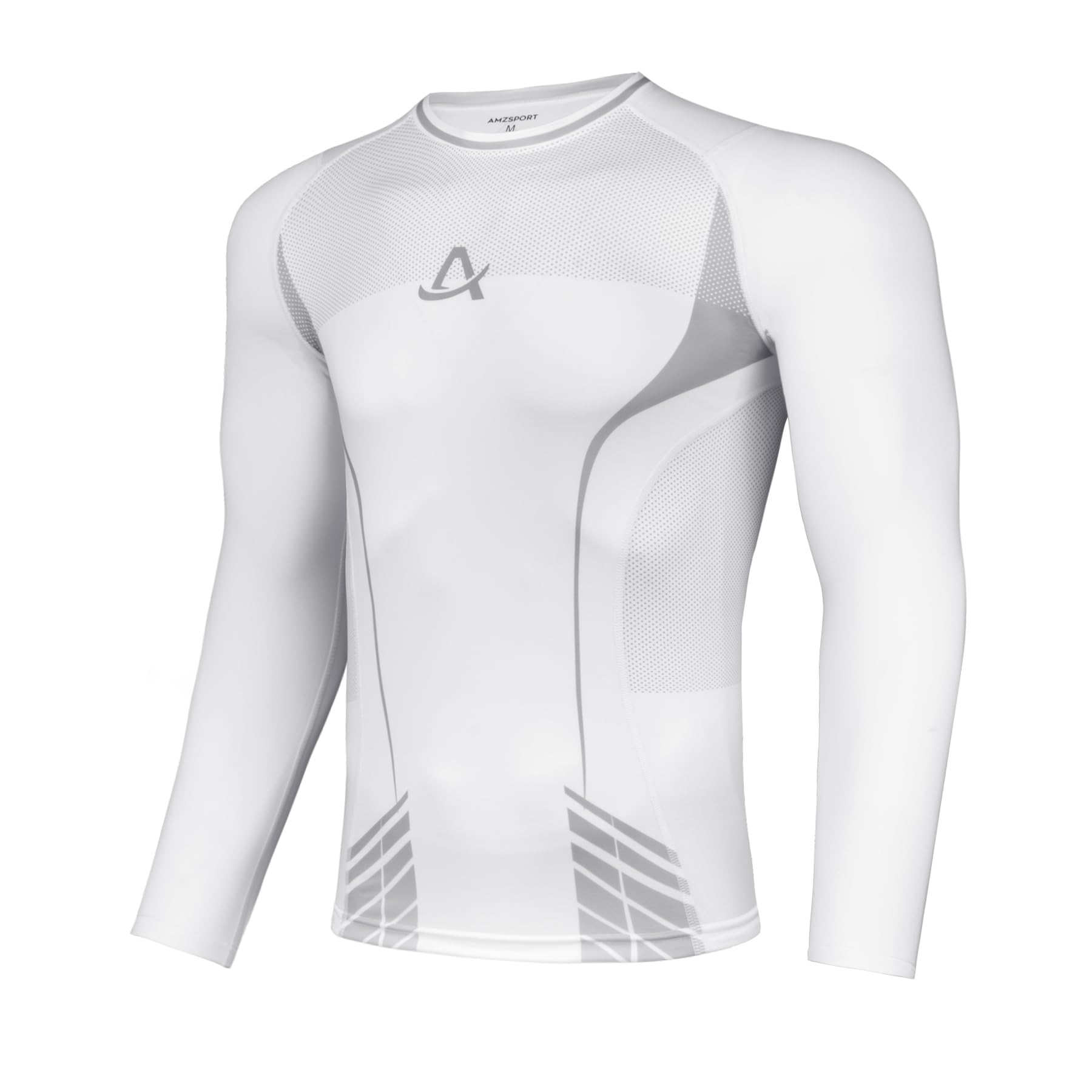 AMZSPORT Men's Compression Jersey Thermal Long Sleeve Shirt Gym Compression Shir
