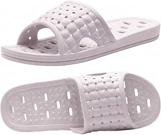 Quick Dry Shower Slippers, Non-Slip Bath Slippers with Drainage Holes, Shower Shoes for Women and Men, Dorm, Pool, Gym