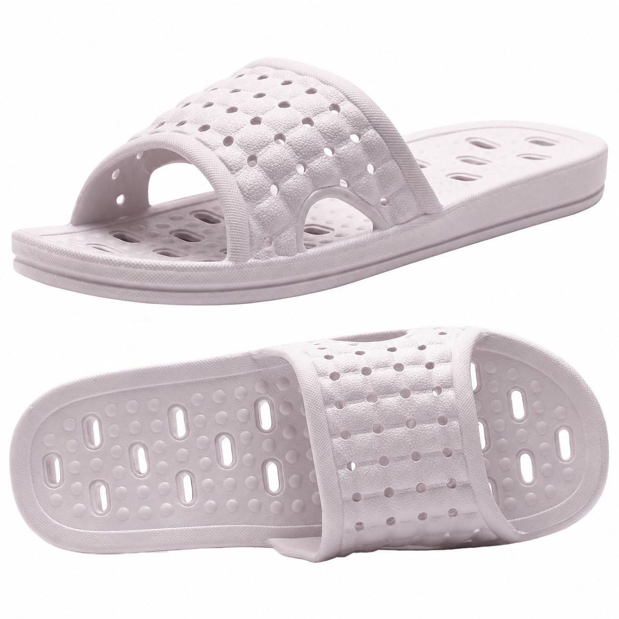 Quick Dry Shower Slippers, Non-Slip Bath Slippers with Drainage Holes, Shower Sh