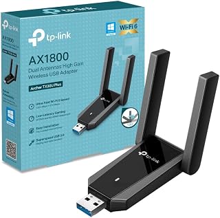 TP-Link Archer TX30U Plus AX1800 WiFi Dongle, High Gain USB WiFi 6 Adapter | WiFi 6 Dual-Band Adpater for PC, MU-MIMO & OFDMA for Boosted Coverage, USB 3.0, WPA3 Security, Plug & Play, Windows 10/11