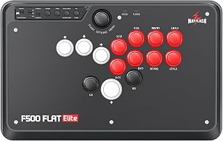 MAYFLASH F500 FLAT Elite Fight Stick All Button Arcade Leverless Controller with Sanwa OBSF buttons for PS4, PC, Xbox Series S/X, Switch/Switch 2, Steam Deck, macOS, Android, Raspberry Pi and more