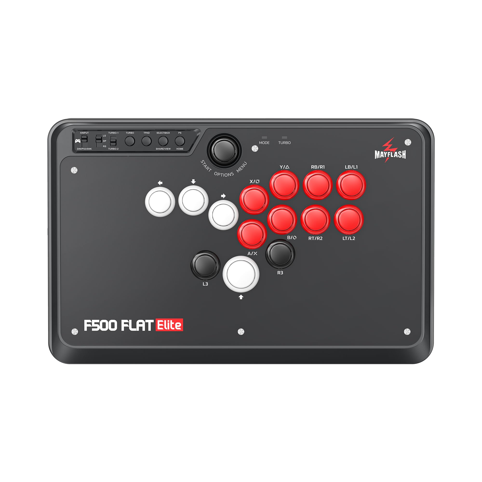 MAYFLASH F500 FLAT Elite Fight Stick All Button Arcade Leverless Controller with