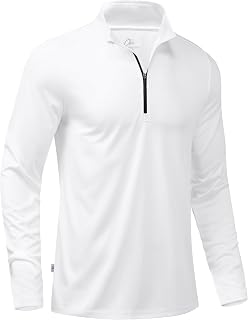 Obla Golf Quarter Zip Pullover for Men Mock Neck Sweatshirt Lightweight Sun Protection Men's Long Sleeve Golf Shirt