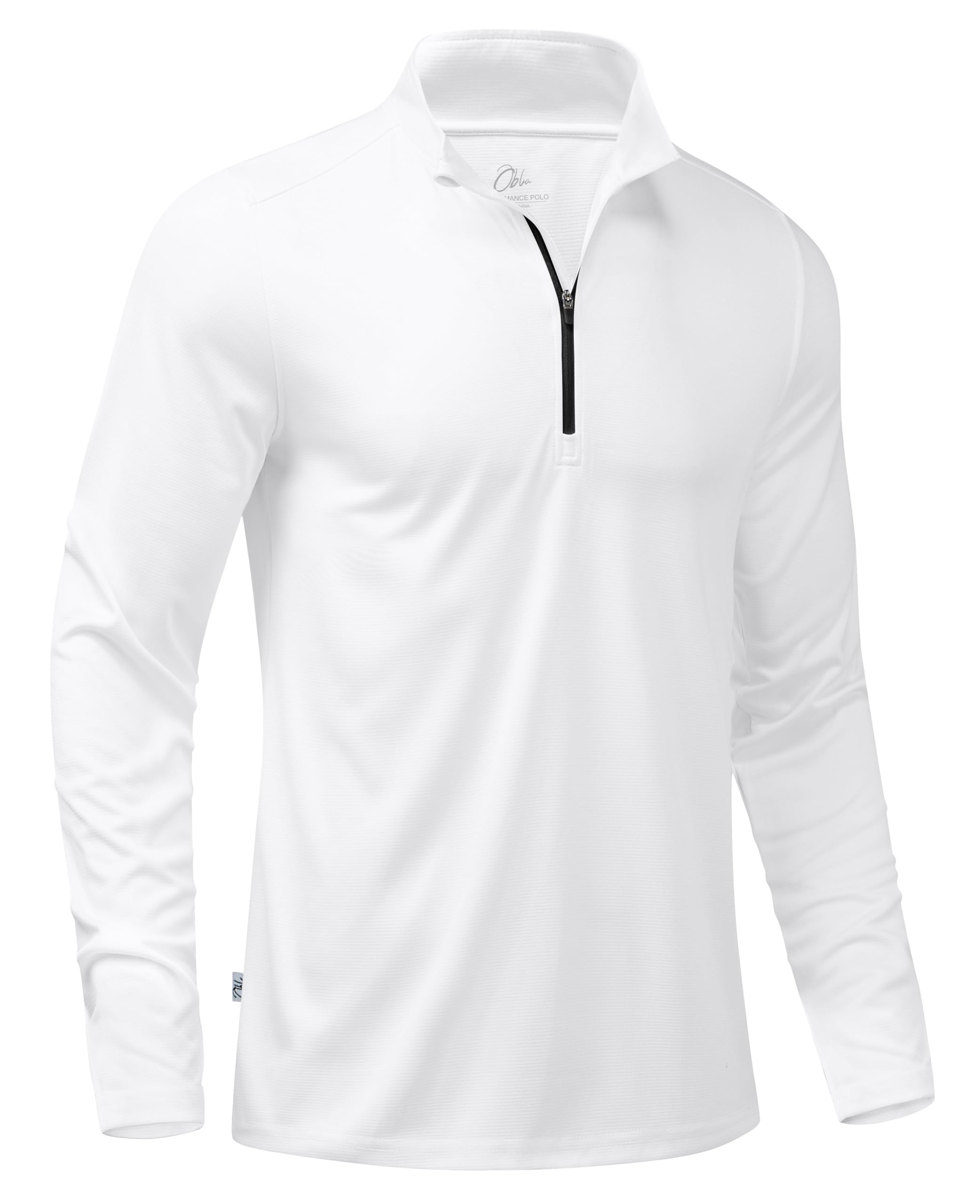 Obla Golf Quarter Zip Pullover for Men Mock Neck Sweatshirt Lightweight Sun Prot