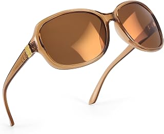 SIPHEW Polarized Sunglasses Womens, Classic Square Sun Glasses for women with UV Protection Wrap Shades