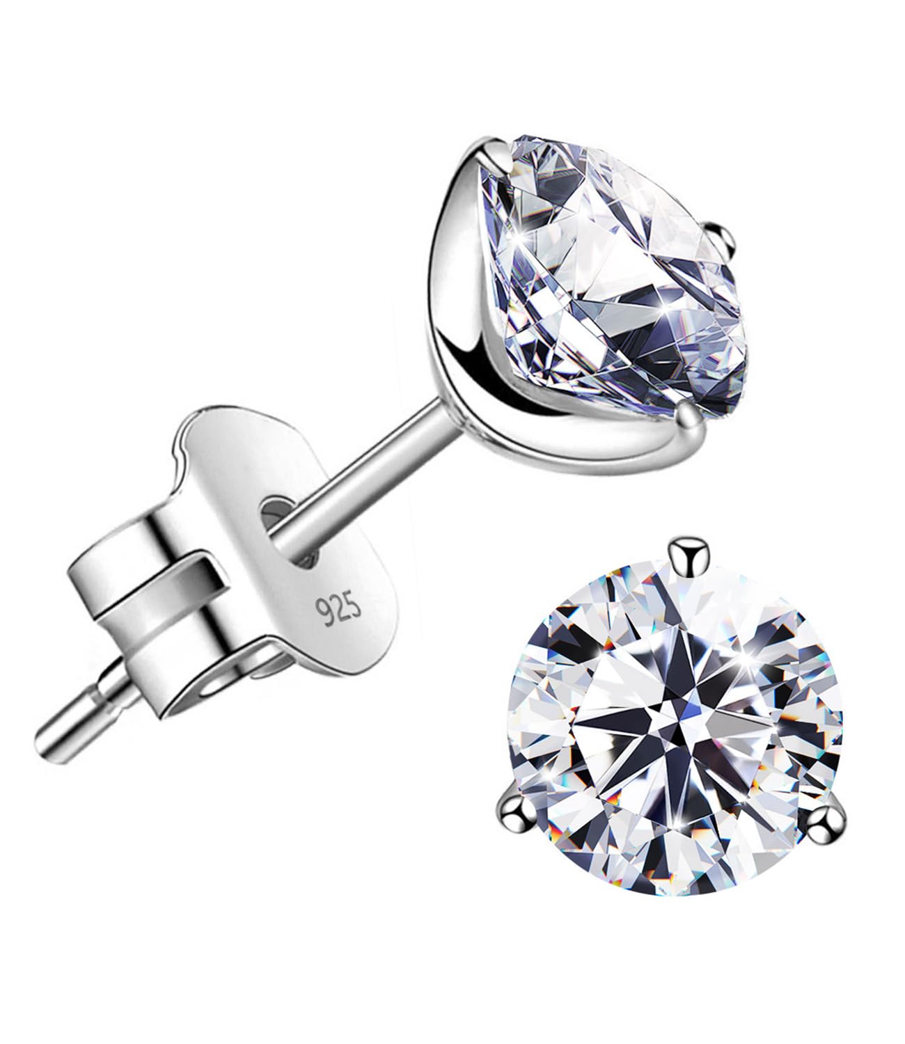 "STUNNING FLAME" 18K Gold Plated Silver Brilliant Cut Simulated Diamond Cubic Zi