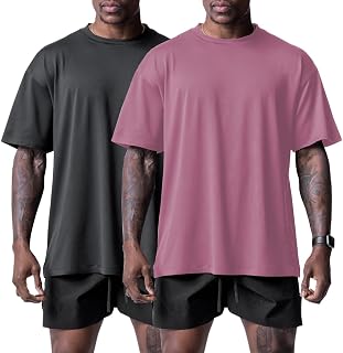 Muscle Killer 1/2pack Men's Gym Workout Dry Fit Short Sleeve Athletic Fitness Crew Neck Casual Loose Fit T-Shirt
