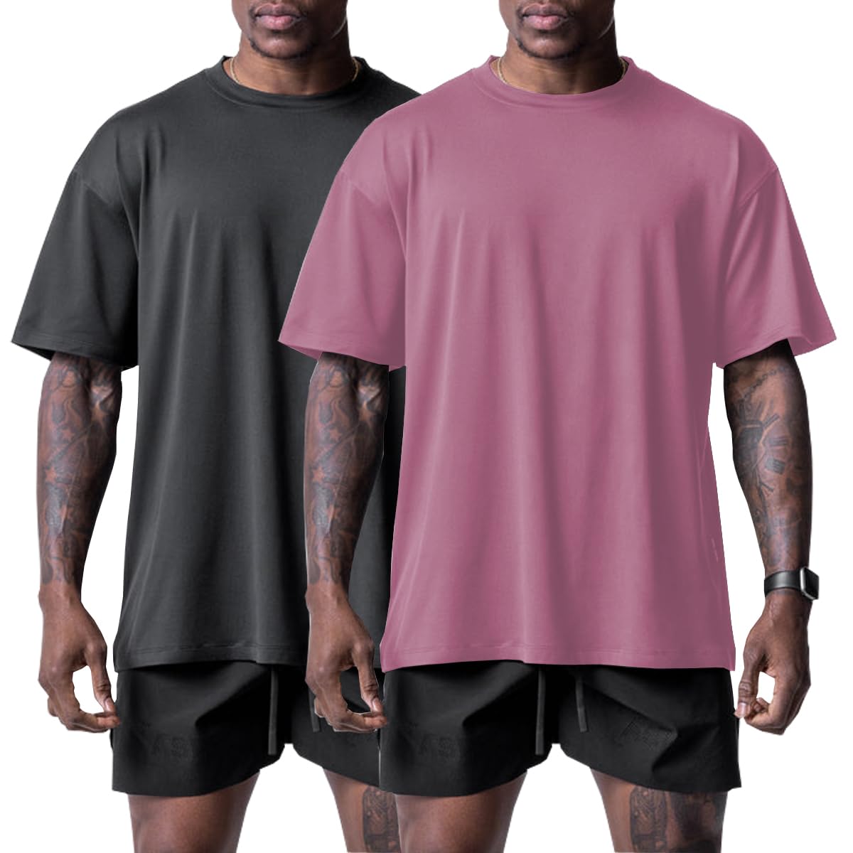 Muscle Killer 1/2pack Men's Gym Workout Dry Fit Short Sleeve Athletic Fitness Cr