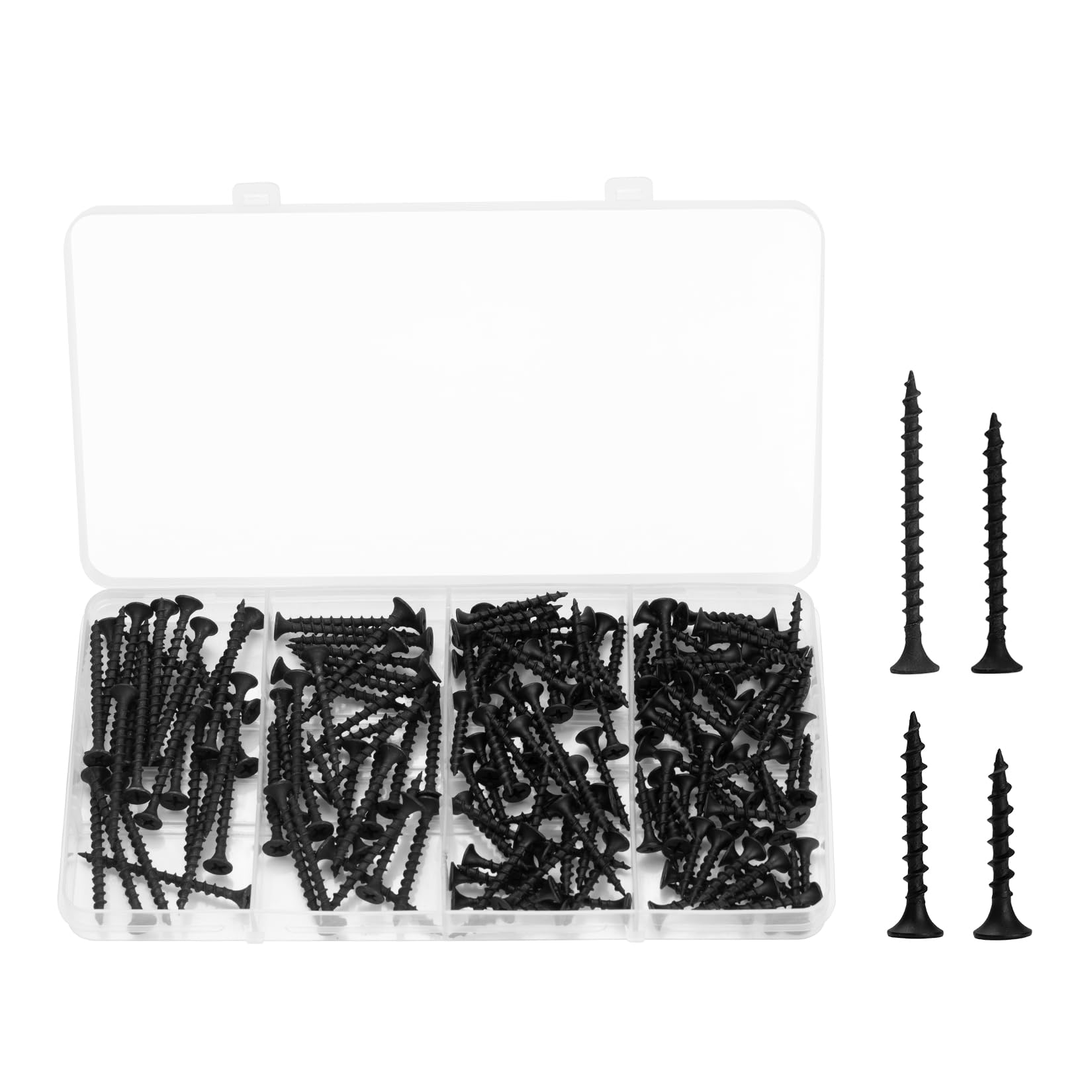 Assortment of 166 Pieces Phillips Flat Head Wood Screws, Countersunk Self Tappin