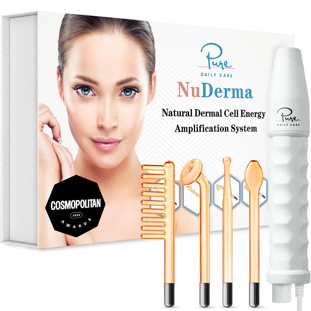 Pure Daily Care NuDerma Handheld Skin Therapy Wand Machine w/Neon – Anti-Aging -
