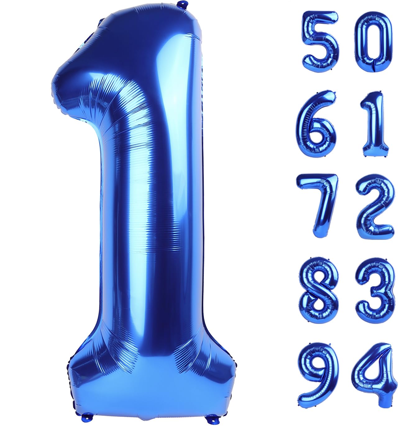 Navy Blue 1 Balloon - Number Balloon 40 Inch, 1st Birthday Decorations | Large f