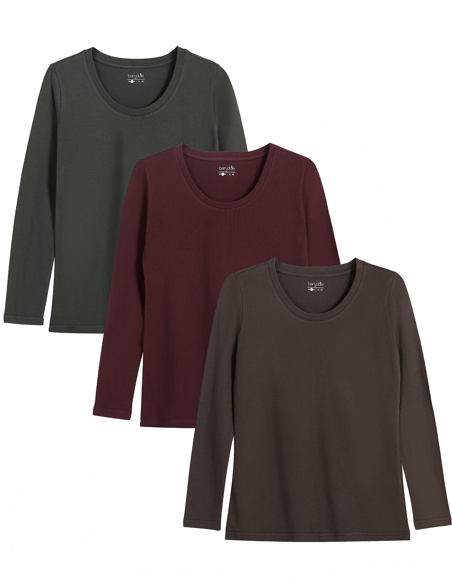 berydale Bd159 Women's Long Sleeve T-Shirt (Pack of 3)