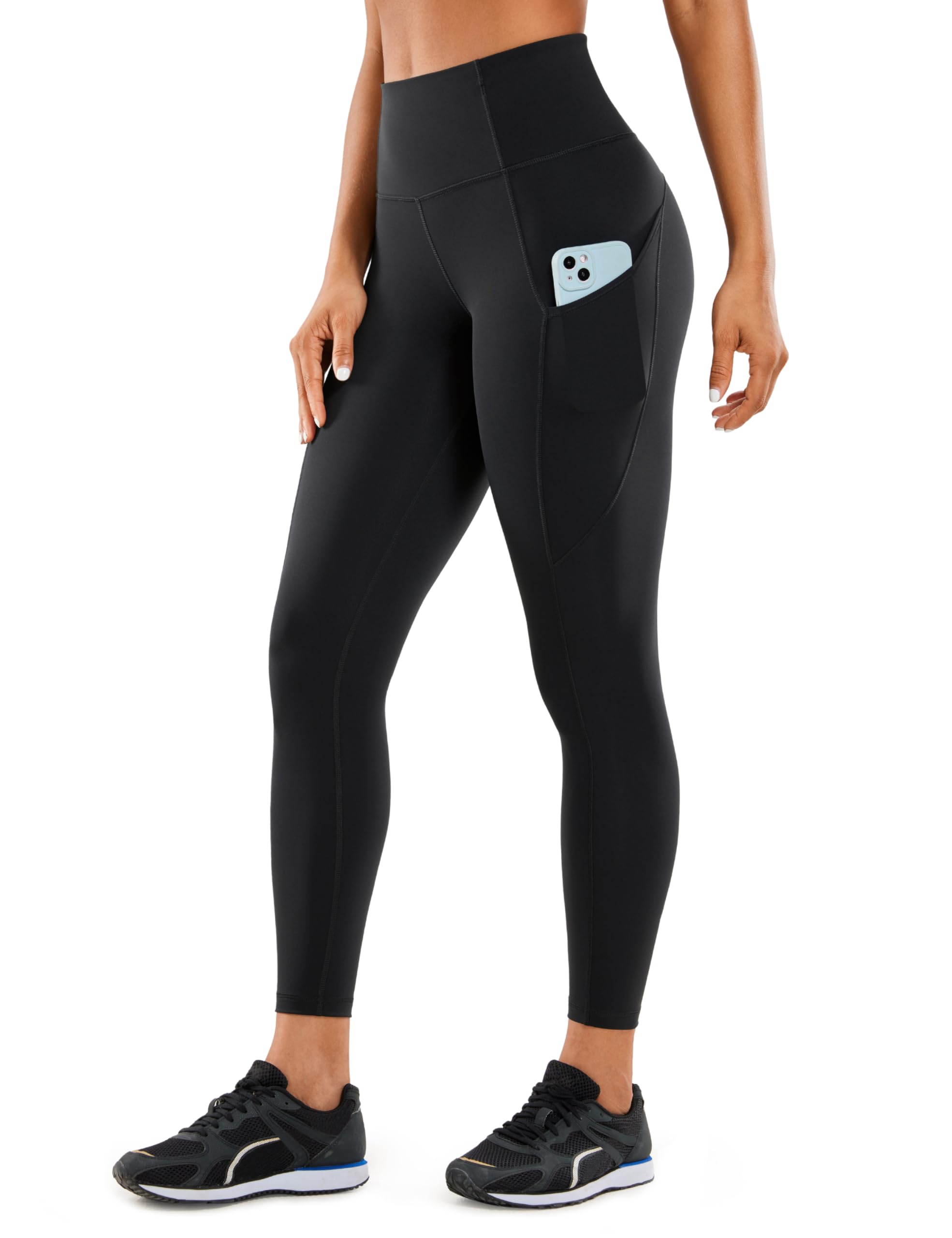 CRZ YOGA Naked Feeling Leggings with Pockets 25'' | Sleek, Decent Compression, W
