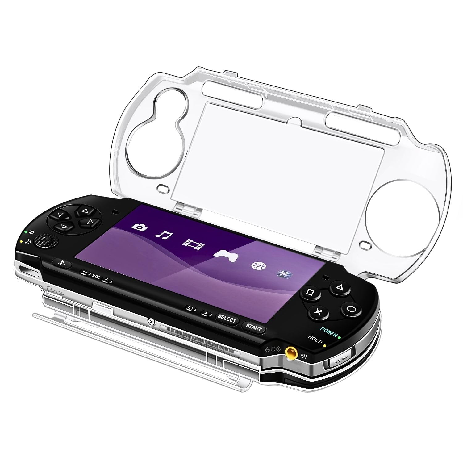 TNP PSP 3000 Case and PSP 2000 Case, Clear Protective Hard Shell Cover | Crystal