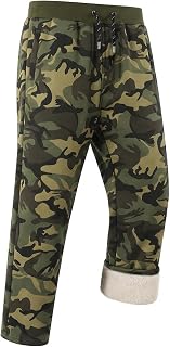 Gihuo Men's Winter Warm Fleece Pants Sherpa Fleece Lined Jogger Pants Sweatpants
