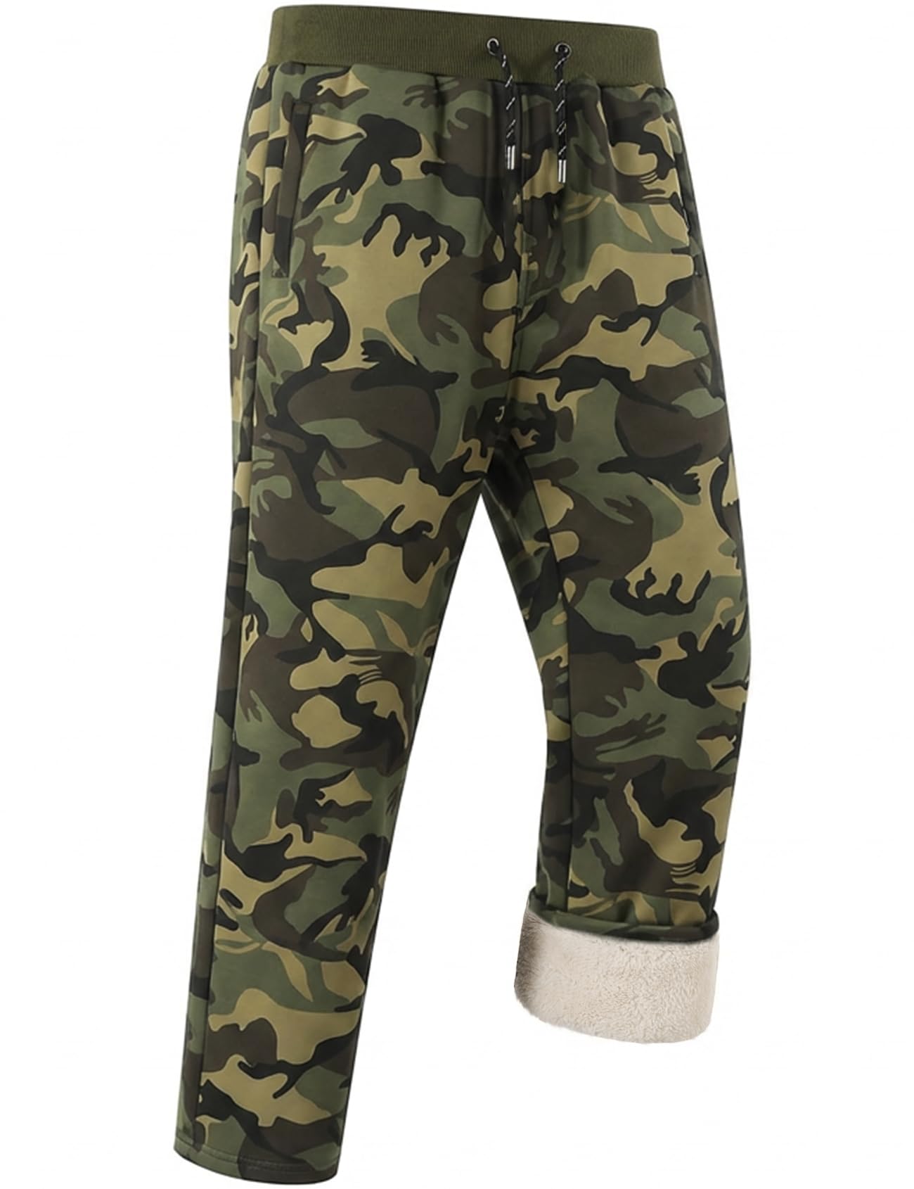 Gihuo Men's Winter Warm Fleece Pants Sherpa Fleece Lined Jogger Pants Sweatpants