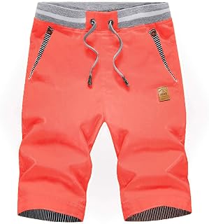 Tansozer Men's Shorts Casual Classic Fit Drawstring Summer Beach Shorts with Elastic Waist and Pockets