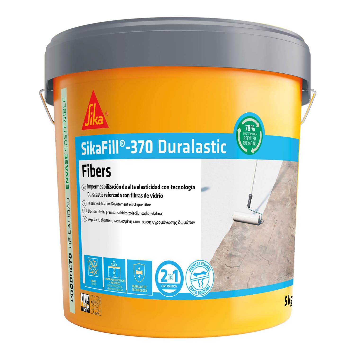 SIKA - Fibre waterproofing - SikaFill 370 Fibers - Grey - 11 lbs | Acrylic paint