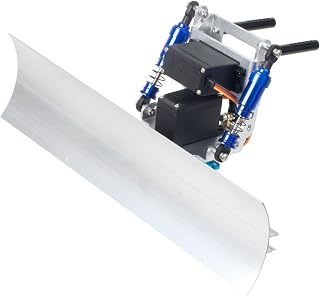 HobbyMarking RC Snow Plow with Dual Servos for 1/10 Traxxas TRX4 SCX10 II | Aluminum snow shovel kit for TRX4 and SCX10 II crawlers, with dual servos for custom snow removal and scale builds. (Silver)